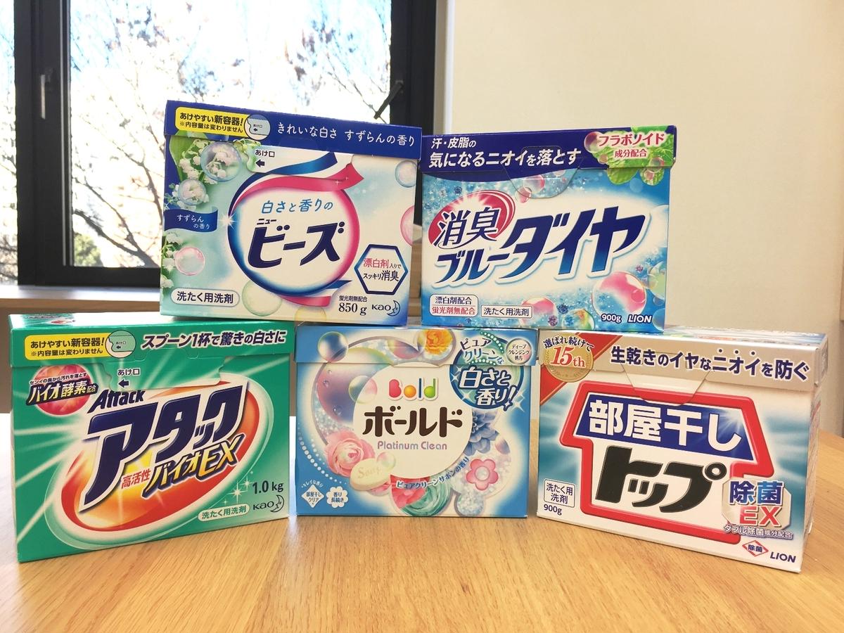 粉末洗剤は1箱で何回使えるの？商品ごとの違いはあるの？調べて